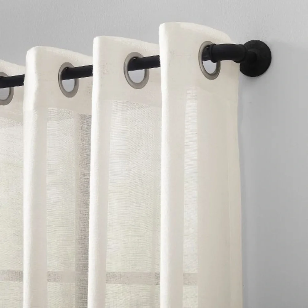 Archaeo Slub Textured Sheer Linen Blend Curtain 2